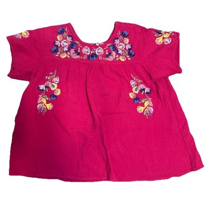 See And Be Seen On The Border Women s Top With Embroidered Details Size Large