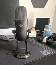 Blue Yeti USB Condenser Microphone, Black, Desk Stand, Mute Button