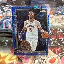 2025-26 Topps Chrome Stephon Castle Blue X Fractor #228 Spurs