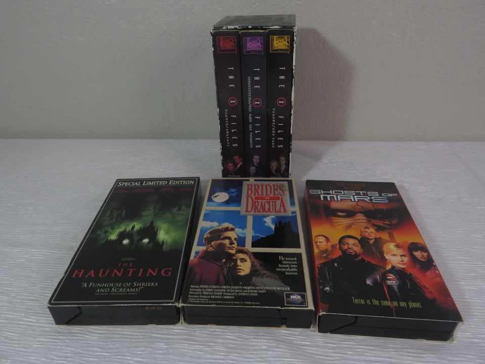 Vtg. Halloween Horror VHS Paranormal Movie Bundle Of 6, X Files, Dracula, More! - Image 2 of 4