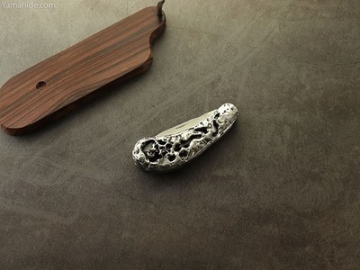 Hidetoshi Nakayama Skull Silhouette Folding Knife (Made to Order)