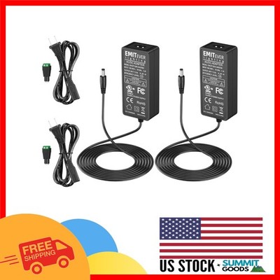 24V 60W Power Supply - -Listed LED Adapter for Strip Lights & CCTV, 2 Packs