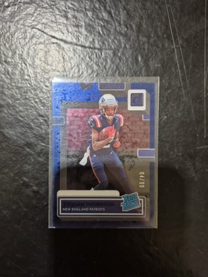2022 Panini Clearly Donruss Tyquan Thornton Rated Rookie Blue /99 Patriots #72