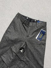 Polo Ralph Lauren Dress Pants Boys Size 7 Gray Youth Made In Italy NWT