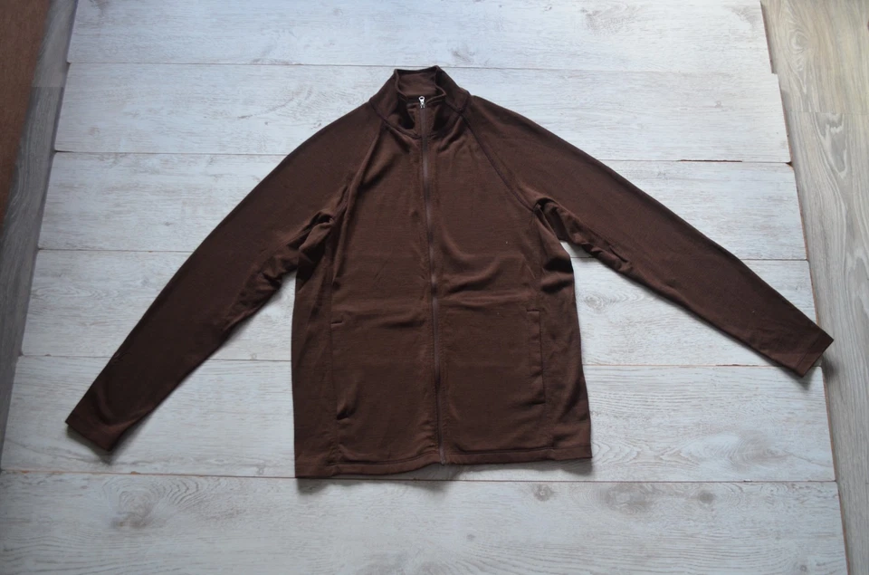 Ibex Men's Merino Wool Full Zip Long Sleeve Sweater-Pullover/Size M/Brown Color - Image 3 of 4