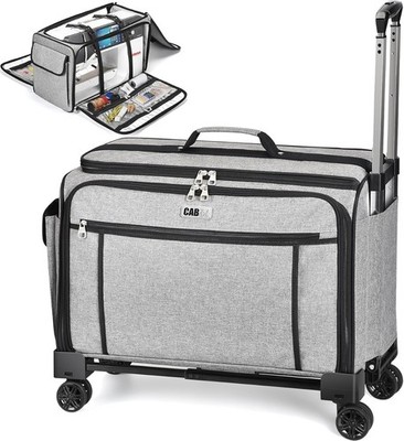 CAB55 Rolling Sewing Machine Case 23 Inch with Wheels Gray