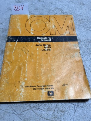 John Deere 644D Loader Operators Manual OM-T81869 Issue H5
