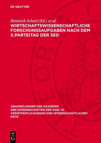 Wirtschaftswissenschaftliche Forschungsaufgaben Nach Dem X.Parteitag Der Sed Hel-image