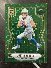2025 Donruss Elite Justin Herbert Green Disco #90 Chargers