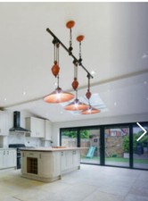 Italian Ceramic Triple Pendant Light