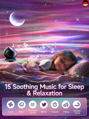 COOLNIGHT Star Projector, 180-Lichtmodi Sternenhimmel Projektor Kinder,15 White - Bild 4 von 8