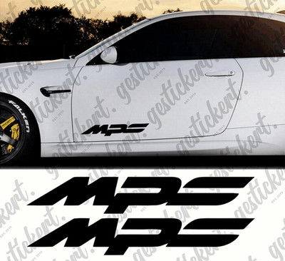 2x 40 cm MPS Aufkleber für Mazda Sticker Decal Tuning JDM 3 6 Mazdaspeed