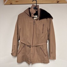 Vintage London Fog Women's Hooded Parka With Tie Waist