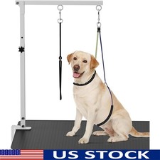 Adjustable Dog Grooming Arm Folding Clamp Restraint Rope Small Medium Pets New