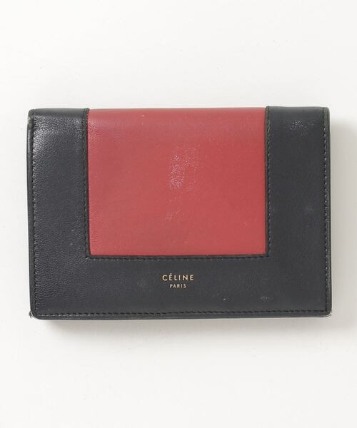"CELINE" Multi-Function Frame Bifold Wallet - Bla… - image 1