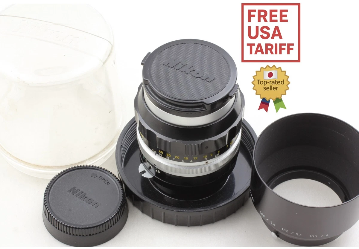 Nikon NIKKOR Camera Lenses 105mm Focal f/2.5 Maximum Aperture for