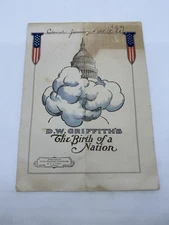 1915 Birth of a Nation Souvenir Program D.W. Griffith Silent Film Booklet