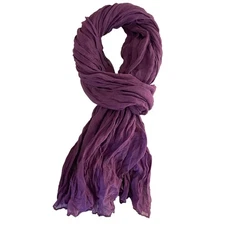 Summer Cotton Blend Crinkle Vintage Soft Scarf Fashion Solid Scarf Wrap Shawl...