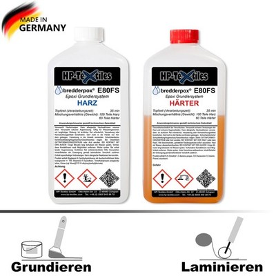 Epoxidharz Grundierung | E80FS | Epoxy Haftgrund für Duroplaste, Holz, Beton uvm