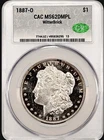 1887 O MORGAN SILVER DOLLAR CACG MS62 DMPL - WITTERBRICK