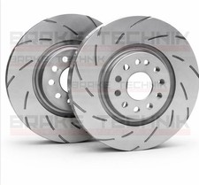 FRONT GROOVED HIGH PERFORMANCE BRAKE DISCS PAIR VW AUDI SEAT SKODA 340MM