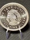 One Troy Ounce 1 oz .999 Fine Silver Aztec Calendar Bullion Round Collectible