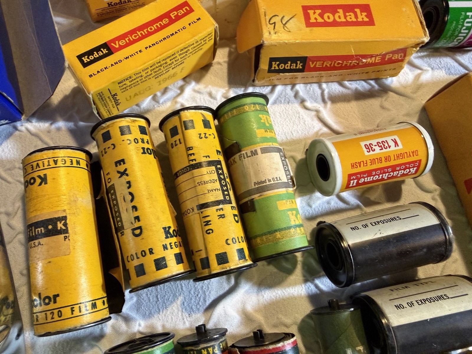 Film Box Lot Exposed & Unused Undeveloped Vintage Rolls MYSTERY PHOTOS Expired