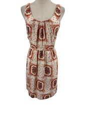 Madewell Silk Dress Sz 6 Knot Back Bandanna Print Boho Festival Sz 6