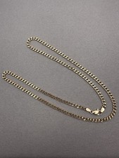 9ct Yellow Gold Curb Chain Necklace 20.5" Heavy Solid Link Hallmarked 15.87g