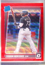 2021 Donruss Optic Yermin Mercedes Red Wave VAR RC #186 Sox