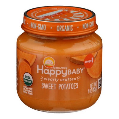 Clearly Crafted Sweet Potatoes Stage-1 4 Oz(Case Of 6) By Happy Baby Food