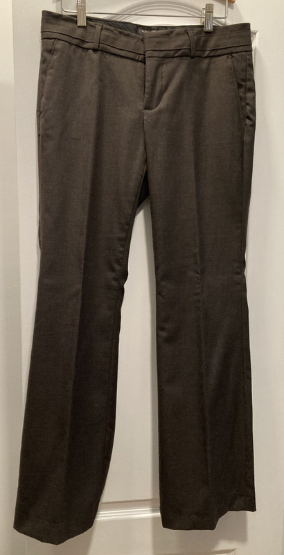Banana Republic Ryan Fit Pants Womens 8S Chocolate Pockets Career Excellent