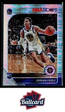 2019-20 Hoops Premium Stock #223 Jordan Poole Prizms Silver Pulsar