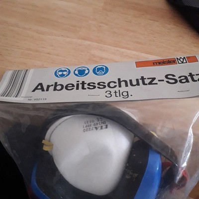Meister Arbeitsschutz Satz 3 Teilig Maske Schutzbrille Gehörschutz Schutz