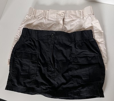 Glassons Mini Cargo Skirt Size 6 - Black/Tan $30 Ea Or $50 For Both