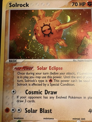 Pokemon Solrock Holo 2003 EX Sandstorm 13/100