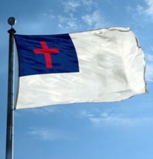 5  x 8  Christian Cross Nylon Outdoor Flag w/ Brass Grommets DOUBLE SIDED. NEW