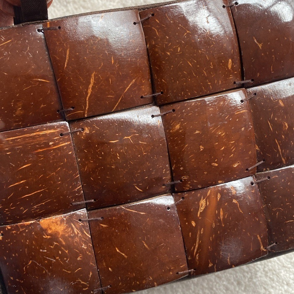 HANDCRAFTED Coconut Shell Patchwork Handbag Purse… - image 16