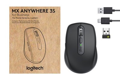 Logitech MX Anywhere 3S for Business Wireless Maus Silent Schwarz