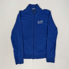Emporio Armani EA7 Tracksuit Top Track Jacket Full Zip Blue Size Medium