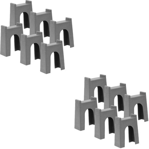 12 pcs Train Bridge Support Risers Train Bridge Parts Kids Pretend Play ...