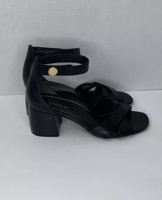 Zapato de tacón ortopédico de apoyo negro para mujer Vionic Salinas talla 8 Foto 4 de 4