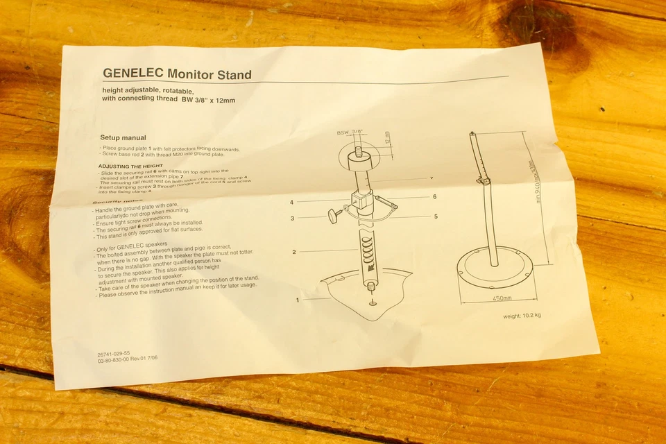 Genelec 8000-409B Floor Stand for Models 8020A - 8050A ISSUE - Image 2 of 4