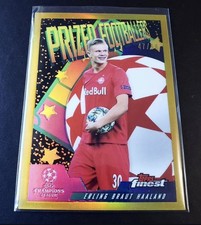 2019 Topps Finest Prized Footballers Erling Haaland Gold Refractor 47/50 RC!