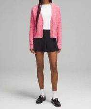 Lululemon Women's Alpaca Merino Wool Blend Cardigan Sweater In Pink Size M 148