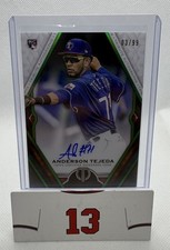 2021 Topps Tribute Anderson Tejeda Auto RC Green 3/99 #TA-AT Texas Rangers