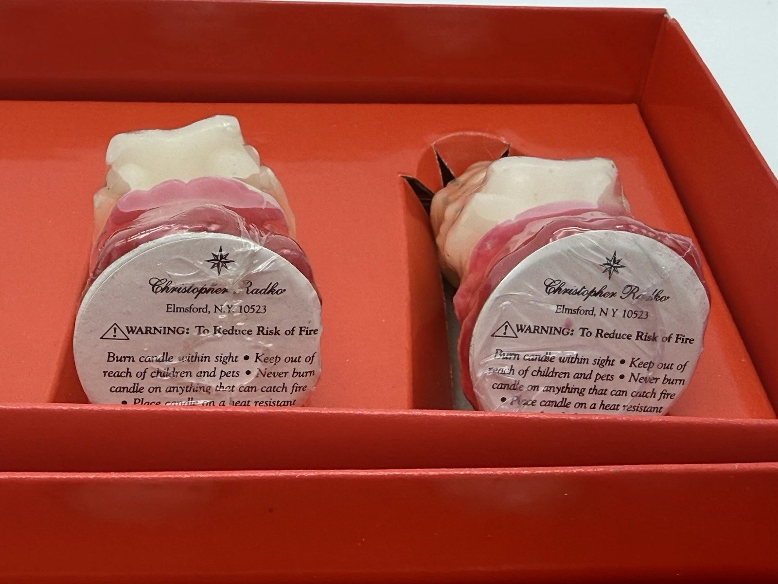 Vintage Shiny Brite Christopher Radko Lot of 2 Boxes Christmas Caroler Candles - product detail image 7