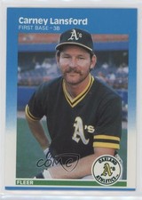 1987 Fleer Carney Lansford #397 te2