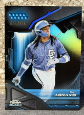 2026 Topps Chrome Black CJ Abrams Blue Refractor /150 ~ Nationals