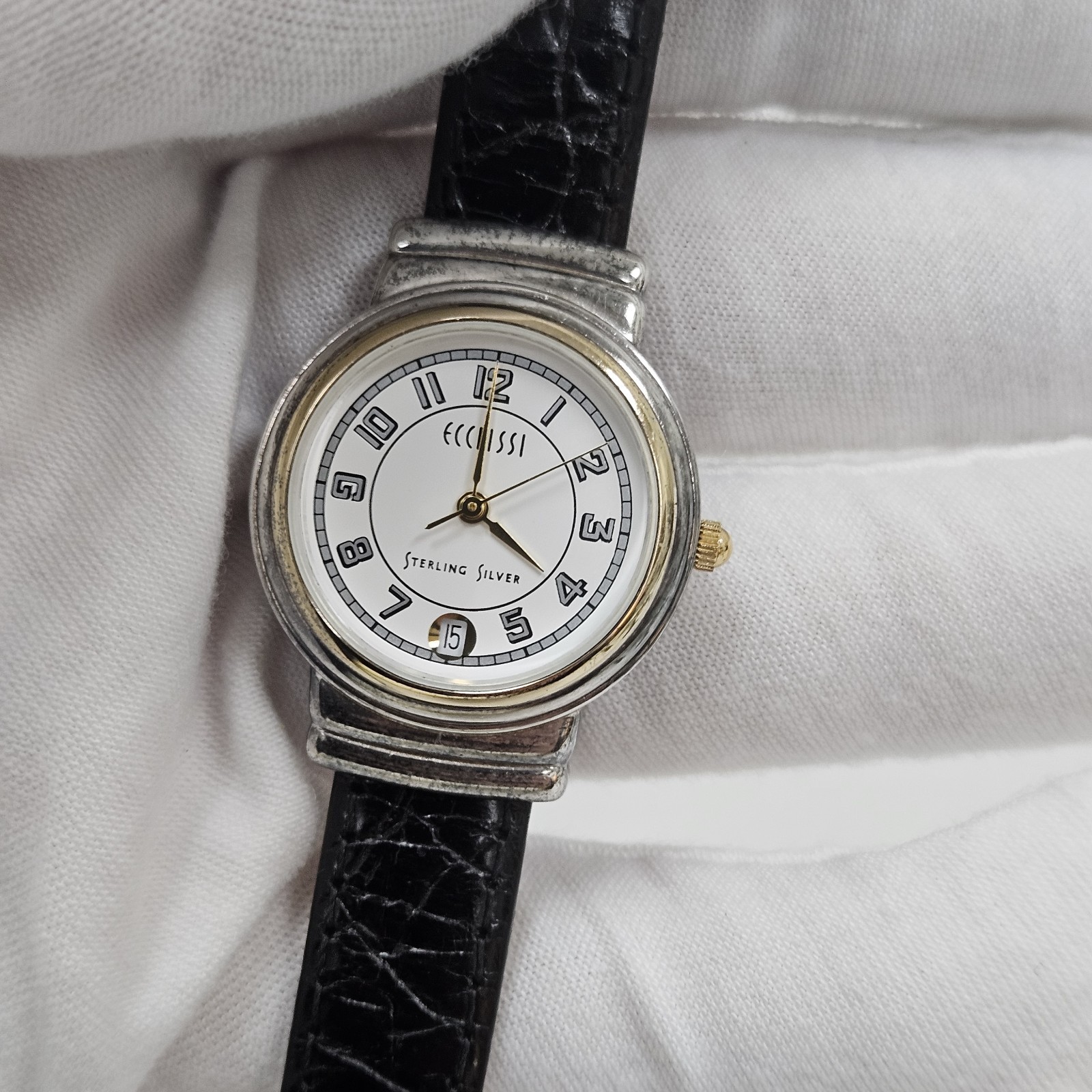 ECCLISSI 925 SOLID STERLING SILVER CASE LEATHER B… - image 2